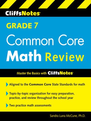 cover image of CliffsNotes Grade 7 Common Core Math Review